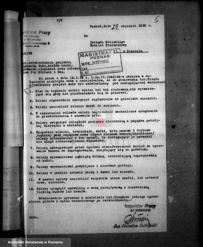 Obraz 9 z jednostki "Zatwierdzenie zakładu przemysłowego /fabr. cieplarń/ Firma Höntsch w Poznaniu"