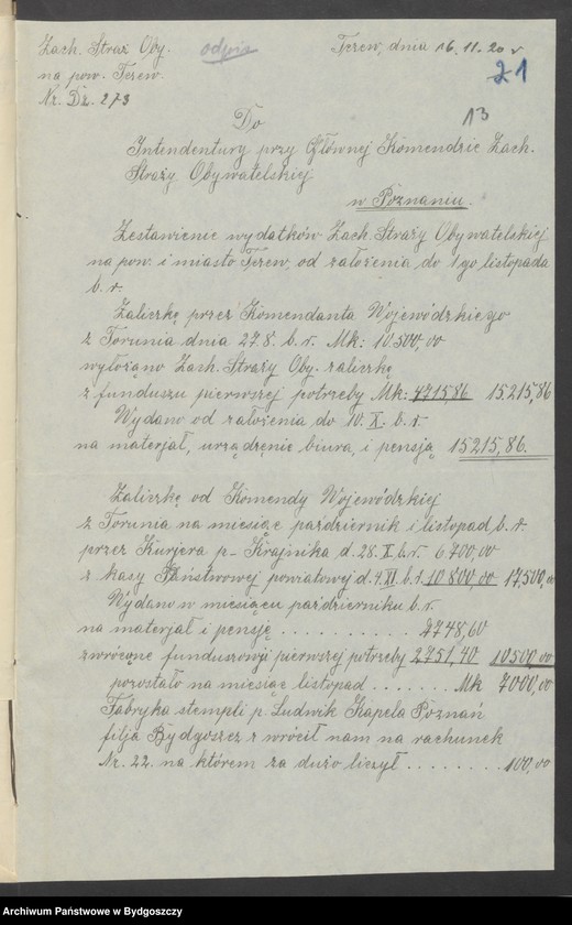 image.from.unit.number "[Akta finansowe Komendy Powiatowej Zachodniej Straży Obywatelskiej w Tczewie, wysłane do Komendy Głównej Zachodniej Straży Obywatelskiej w Poznaniu]"