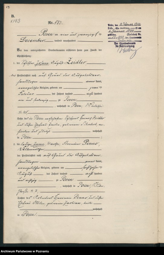 Obraz 15 z jednostki "Księga miejscowa małżeństw"