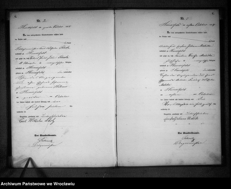 image.from.unit.number "Księga zgonów Psie Pole (Hundsfeld) 1874"