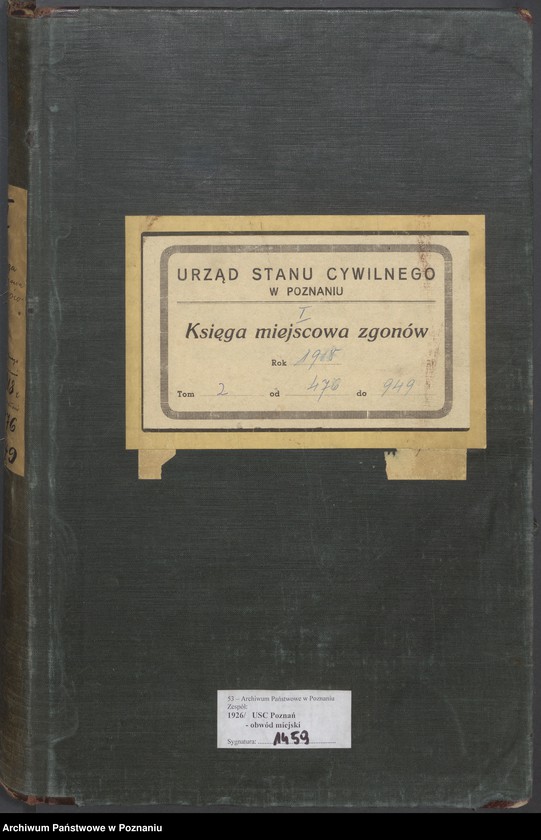 Obraz 2 z jednostki "Księga miejscowa zgonów tom II [Rejestr główny zgonów]"