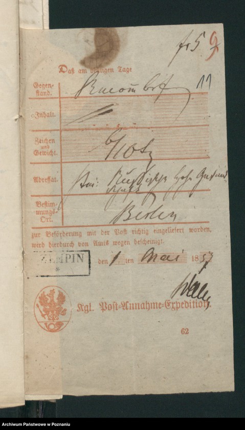 Obraz 18 z jednostki "A. betr. den polnischen Flüchtling Eduard, Vinzent von Trzciński"