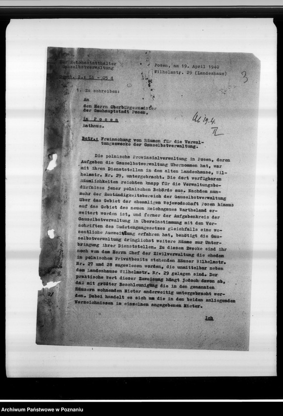 Obraz 7 z jednostki "Freimachung der Nebengebäude des Landeshauses."