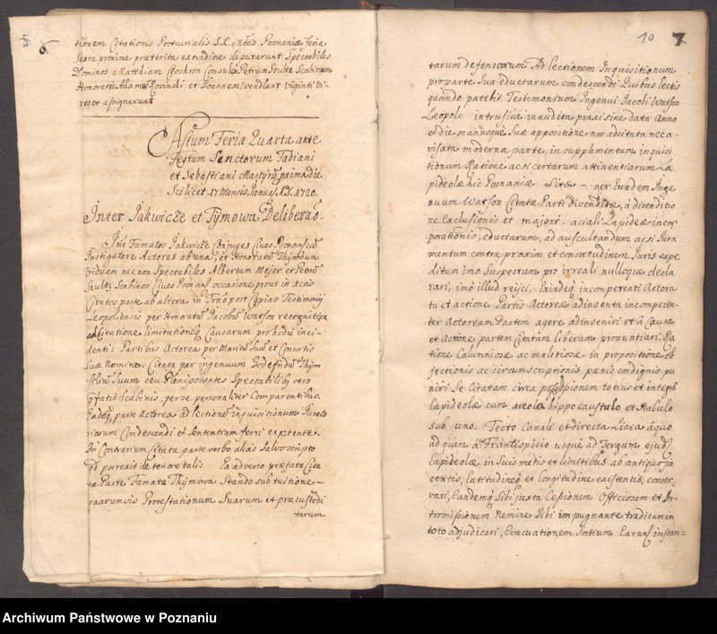 Obraz 10 z jednostki "Acta consularia civitatis SRMtis Posnaniae."
