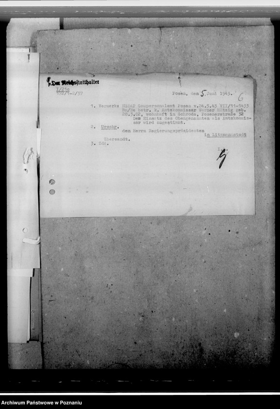 Obraz 10 z jednostki "Mätzig, Werner - inspektor miejski"