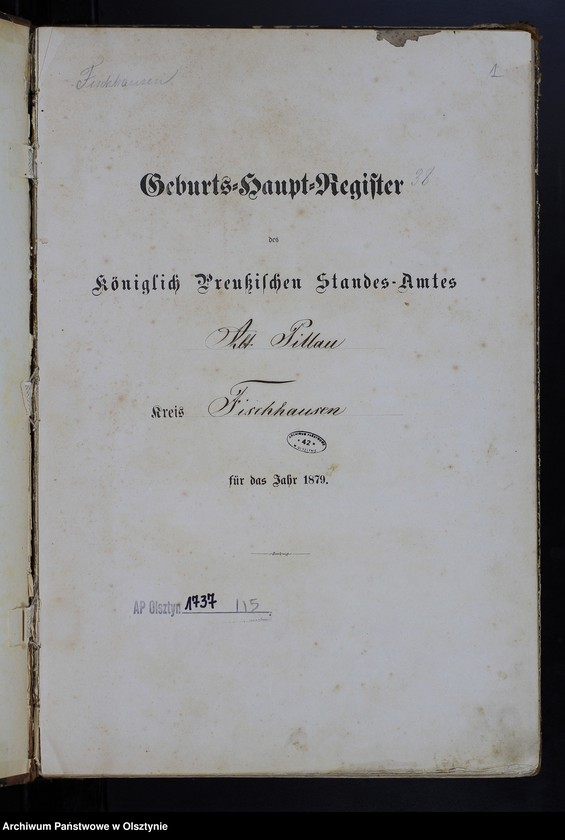 image.from.unit.number "Geburts-Haupt-Register Tom I,Nr 1 - 150"