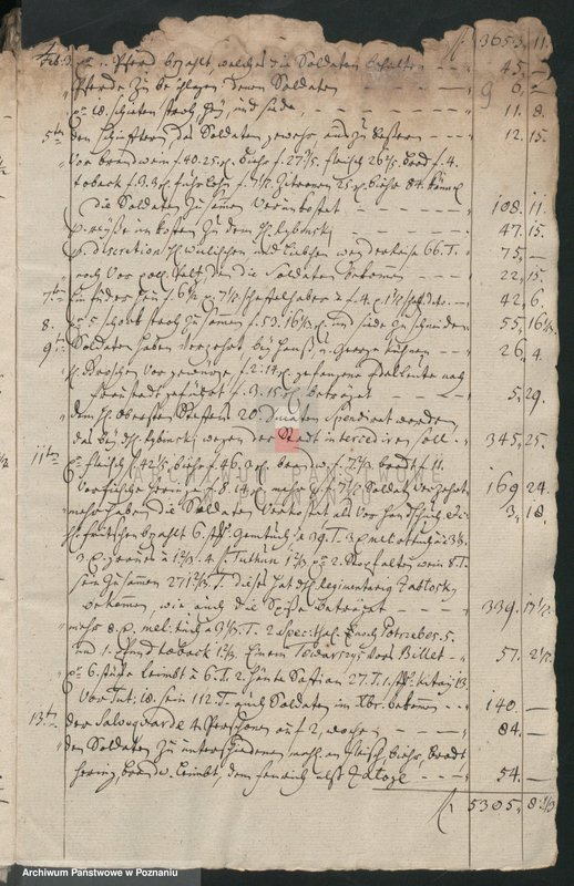 Obraz 11 z jednostki "Extract aus den Stadttrechnungen von extraordinären Expensen; język niemiecki"