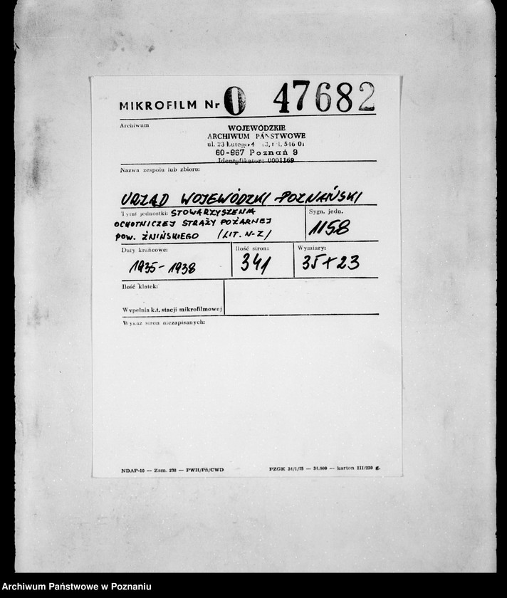 Obraz 2 z jednostki "/Stowarzyszenie ochotniczej straży pożarnej powiatu żnińskiego/ litery od N-Z"