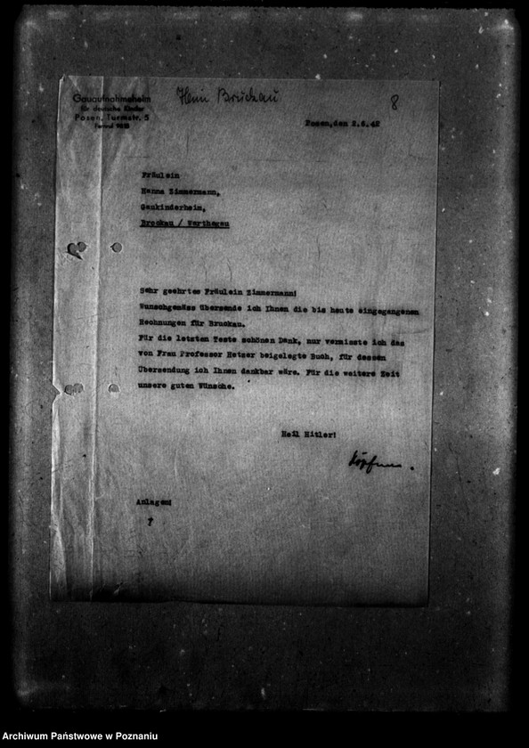 Obraz 12 z jednostki "Schriftwechsel mit anderen. [Korespondencja z innymi zakładami opiekuńczymi]."