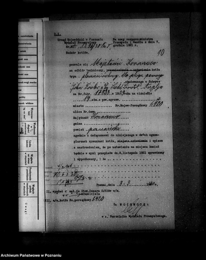 Obraz 14 z jednostki "Majętność Konarzewo powiat poznański nr woj. kotła 6420"