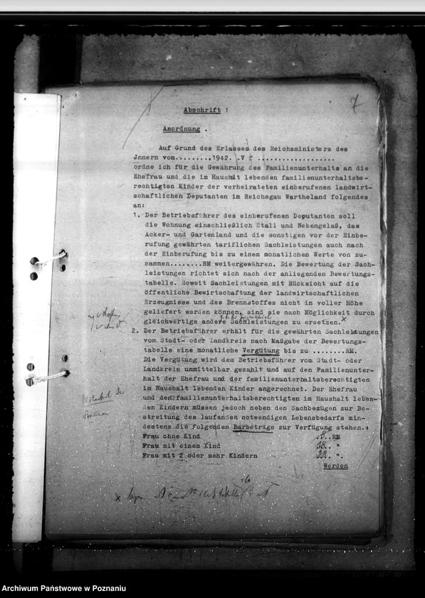 Obraz 11 z jednostki "Familienunterhalt für verheiratete landwirtschaftliche Deputanten und Tagelöhner"