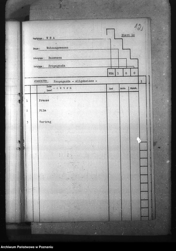 Obraz 16 z jednostki "Wykaz dla urzędu Wohnungs- und Sied- lungsamt"