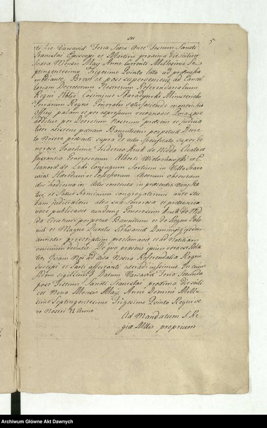 image.from.unit.number ""Acta decretorum Sae Rae Mtis Judicii Referendarialis Regni regnante - - Augusto III rege Poloniae - - Ad Relationem - - Antonii Sebastiani Dembowski, Antonii Łodzia Poniński, Josephi in Załuskie Załuski praepositi Varsaviensis etc. referendariorum. In annis 1735, 36, 38, 39, 40, 43, 44, 45, 46, 47, 48 et 49 emanatorum. Post fata generosi Michaelis Nagrodzki iudicii eiusdem notarii cura et impensis generosi Ioannis Nepomuceni Słomiński Metrices Regni praefecti completa et compactata Varsaviae"."