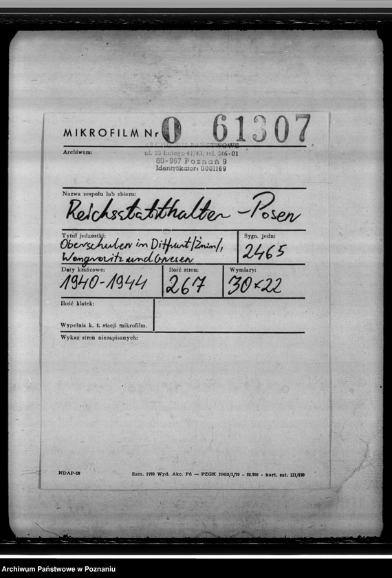 Obraz 2 z jednostki "Oberschulen in Dietfurt (Żnin), Wongrowitz und Gnesen"