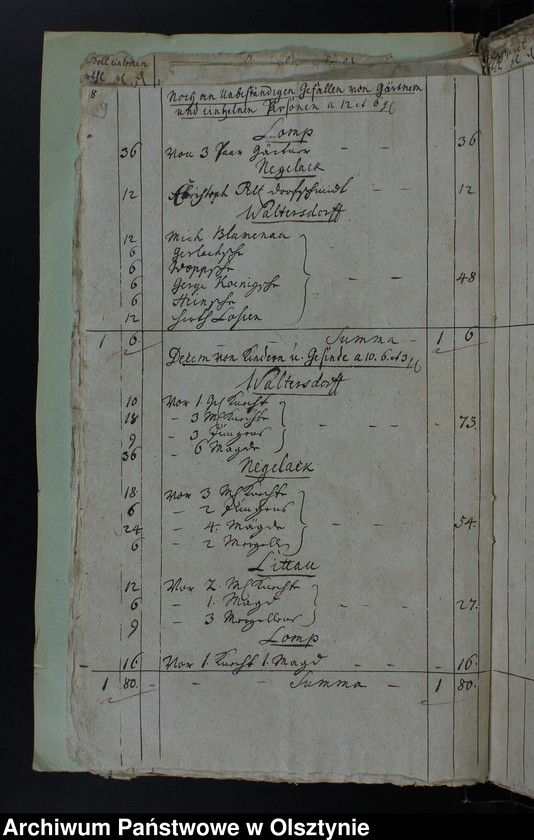 image.from.unit.number "Jahr Kirchen Rechnung der Waltersdorfschen Kirche aller Einnahme und Ausgabe wie auch Bau-Rechnung"