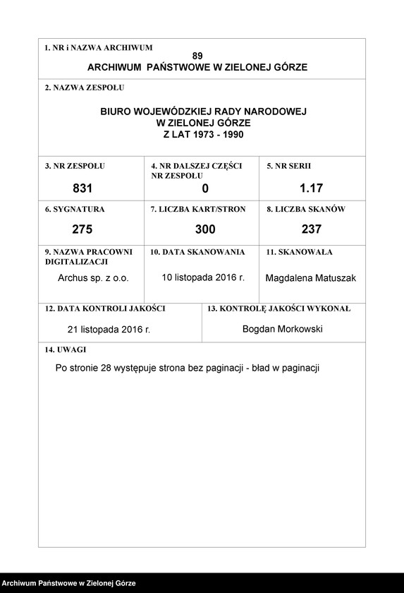 image.from.unit.number "Protokóły z posiedzeń Komisji Zdrowia, Spraw Socjalnych i Ochrony Środowiska Wojewódzkiej Rady Narodowej w Zielonej Górze"
