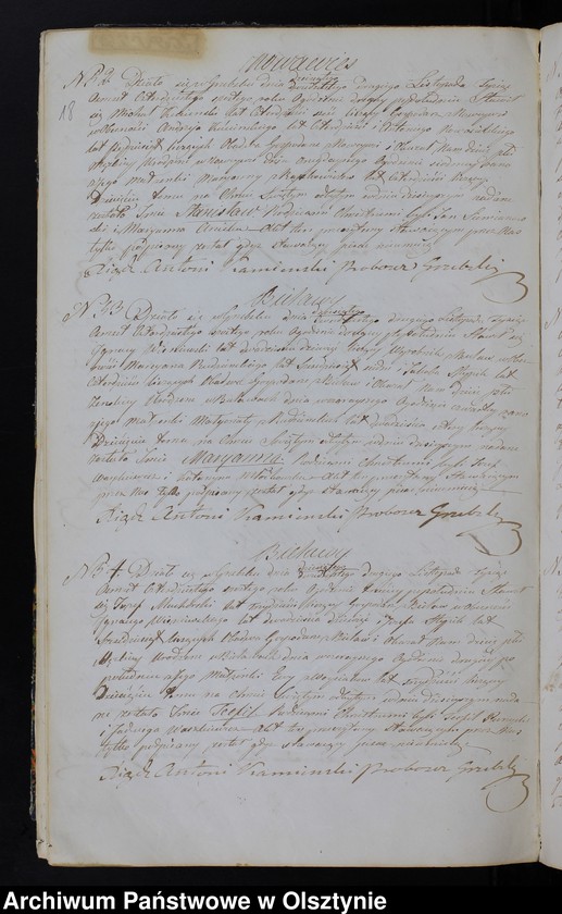 image.from.unit.number "Duplikat Aktów Urodzenia, Zaślubień, Zeyścia Parafii Grzebskiey za Rok 1846"