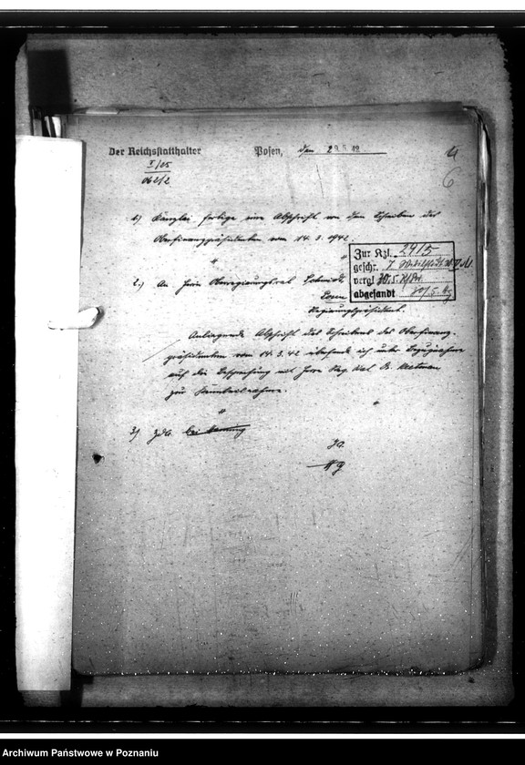 Obraz 10 z jednostki "Übertragung von Hausgrundstücken aus früherem polnischen Besitz. Zuweisung von Dienstwohnungen usw."