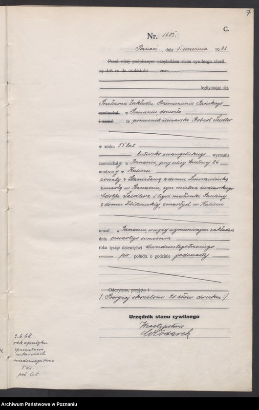 Obraz 9 z jednostki "Księga miejscowa zgonów tom IV [Rejestr główny zgonów]"