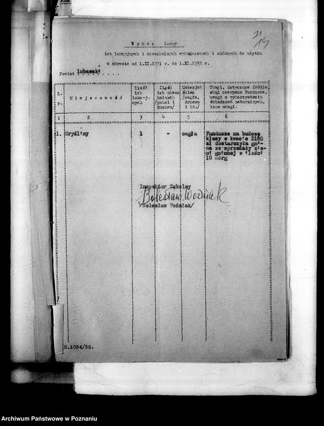 Obraz 17 z jednostki "Budynki i remonty [Sprawozdania dotyczące budowy publicznych szkół powszechnych i kredytów inwestycyjnych na szkolnictwo średnie]"