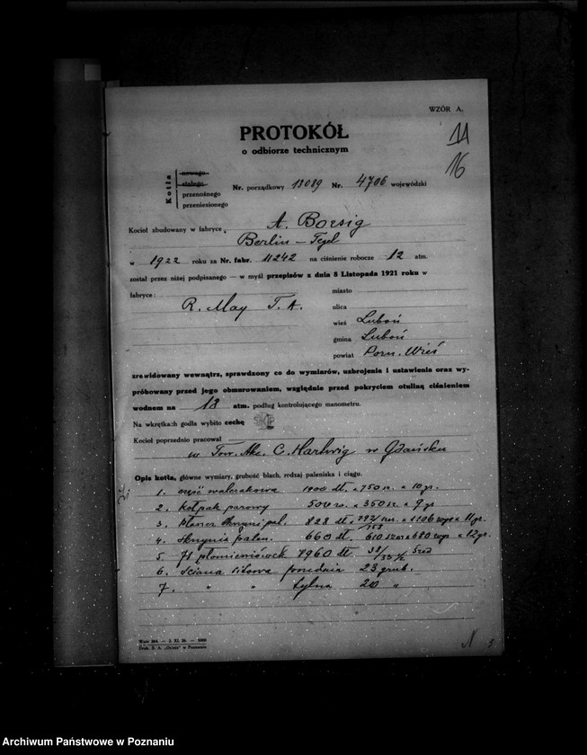 Obraz 20 z jednostki "Chemiczna Fabryka- Towarzystwo Akcyjne Dr R. Maya nr woj 5495 Luboń powiat poznański"