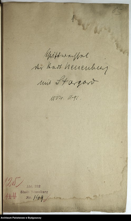 image.from.unit.number "Schriftwechsel der Stadt Neuenburg mit Stargard"