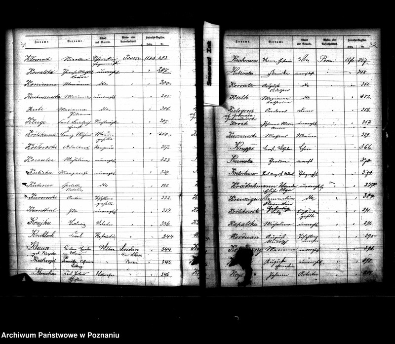 Obraz 20 z jednostki "Skorowidz nazwisk-akty małżeństwa"