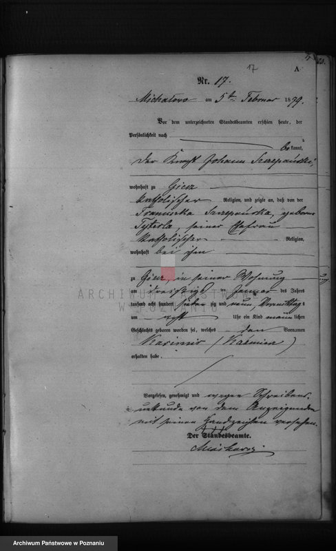 Obraz 19 z jednostki "Księga urodzeń"