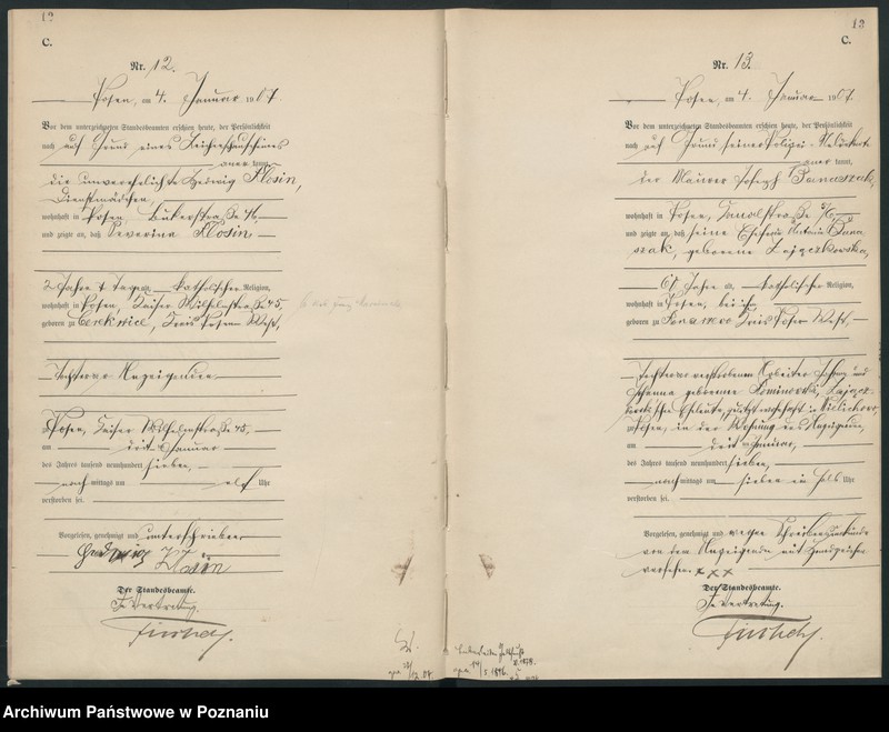 Obraz 9 z jednostki "Księga miejscowa zgonów tom I [Rejestr główny zgonów]"