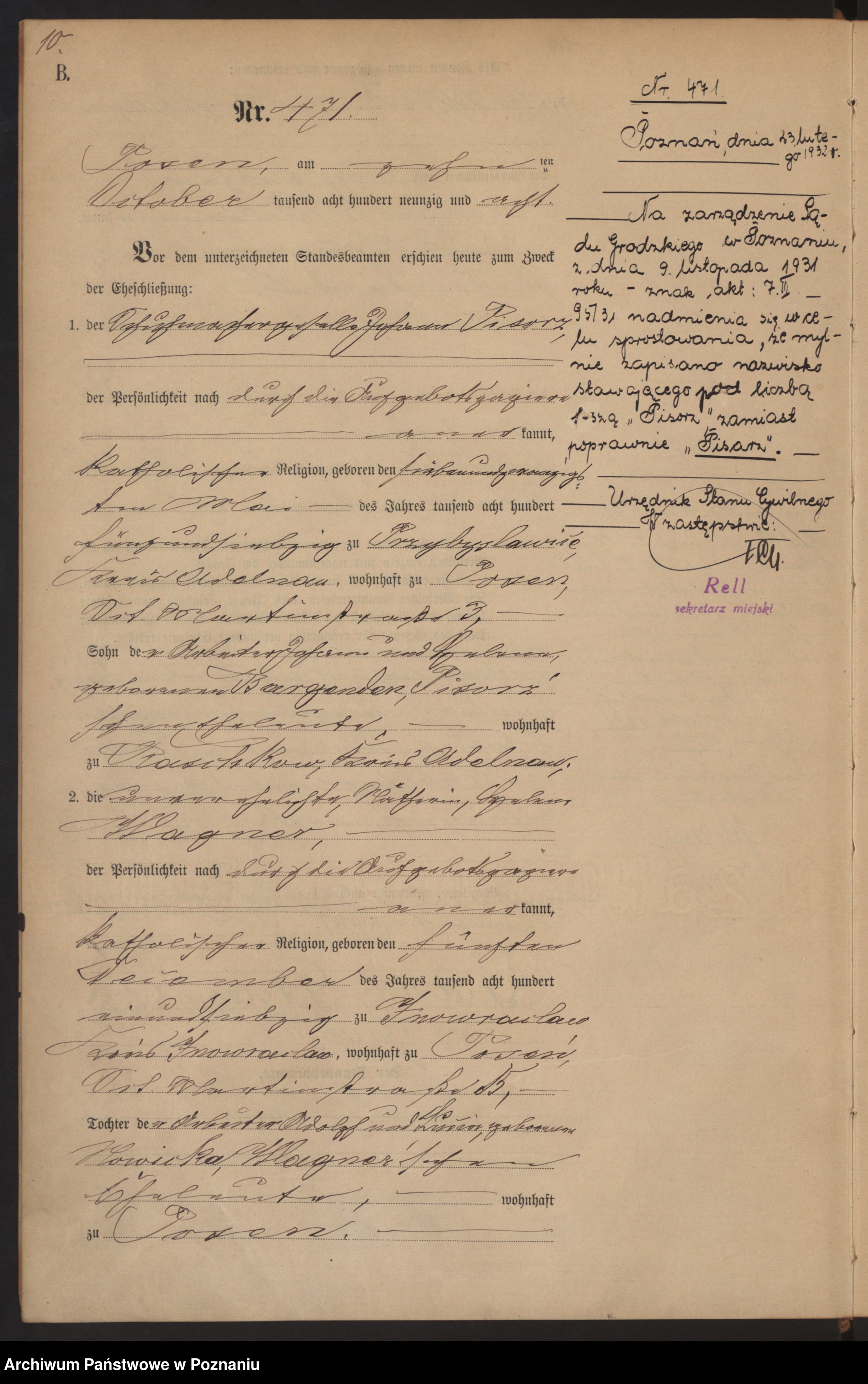 Skan z jednostki: Księga małżeństw t. III