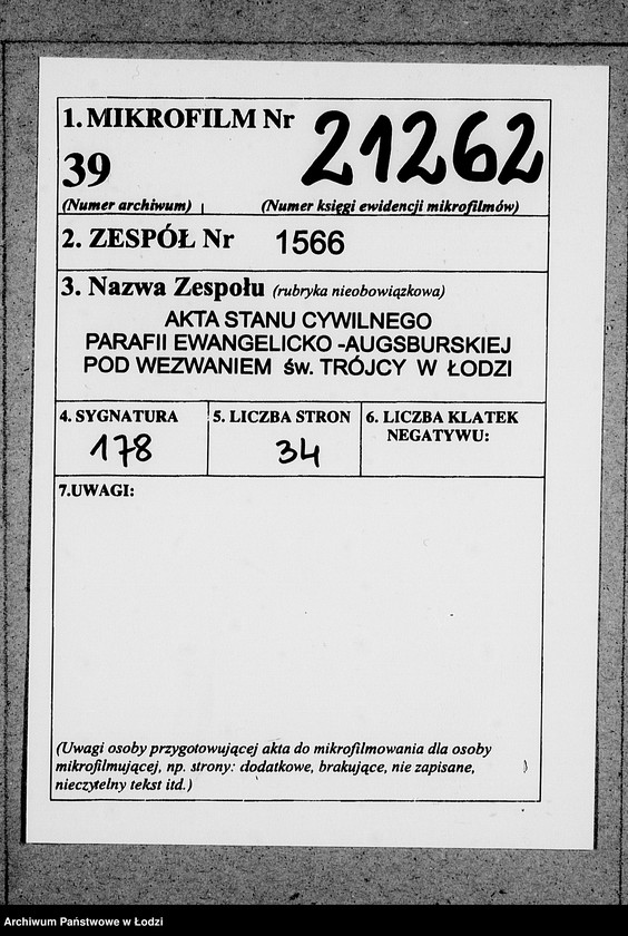 Obraz 2 z jednostki "Akta urodzeń"