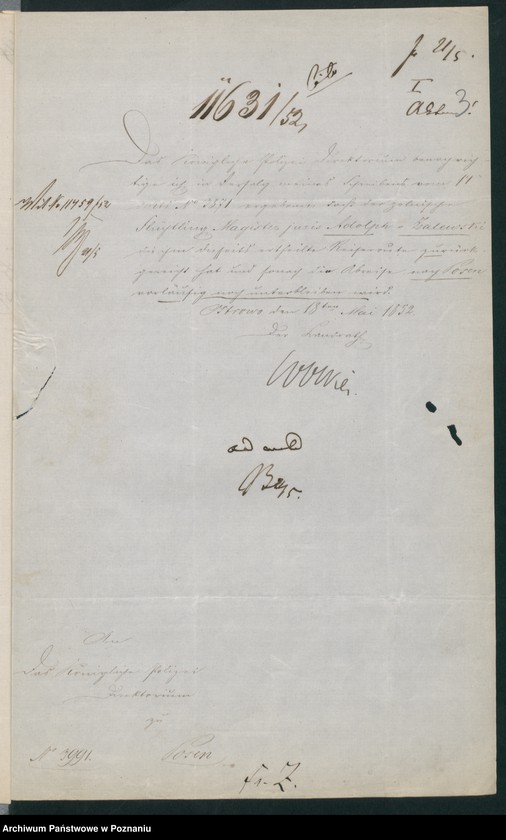 Obraz 9 z jednostki "A. betr. den polnischen Emigranten Adolf von Zalewski"