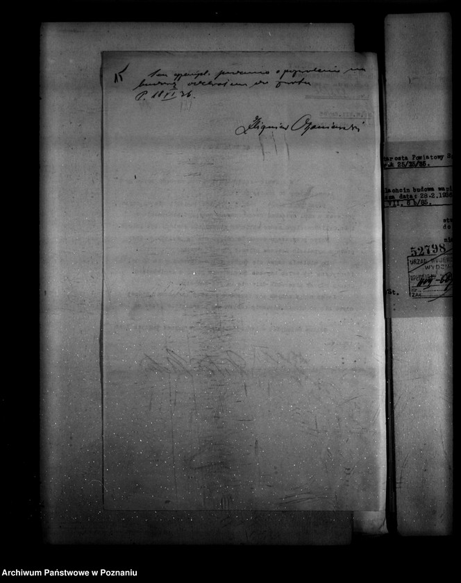 Obraz 20 z jednostki "Zatwierdzenie zakładu przemysłowego /wapniarni/ Zarząd Majętności Szlachcin powiat średzki"