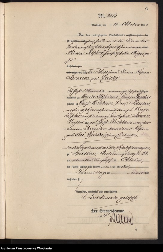 image.from.unit.number "Sterbe-Haupt-Register Breslau I 1893 Band 8"