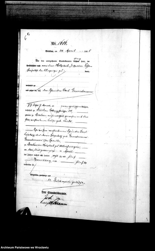 image.from.unit.number "Sterbe-Haupt-Register Breslau I 1885 Band 5"