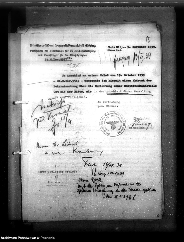 Obraz 20 z jednostki "Verordnungsblatt (Schriftwechsel) des Cheft der Zivilverwaltung"