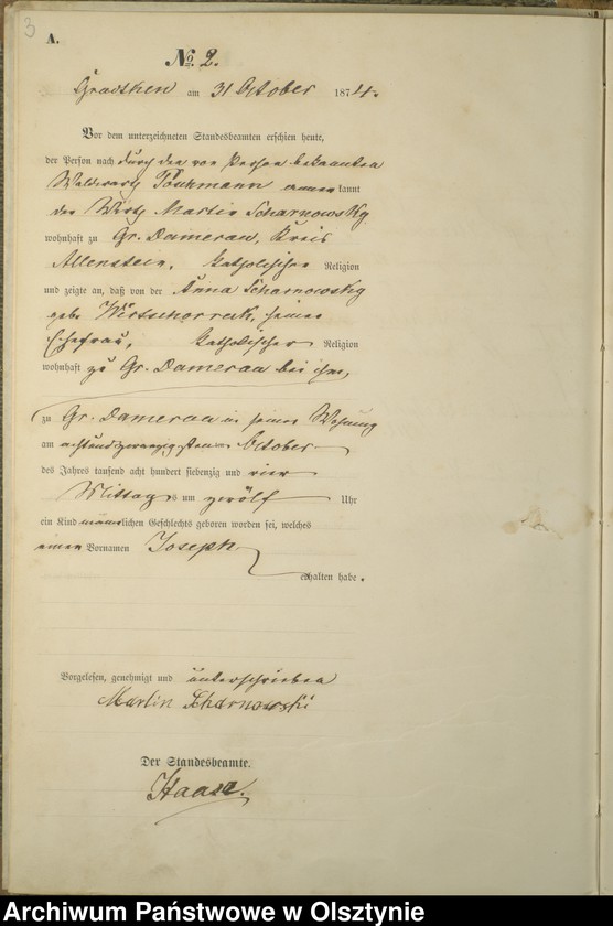 image.from.unit.number "Haupt-Geburts-Register Nr 1 - 19"