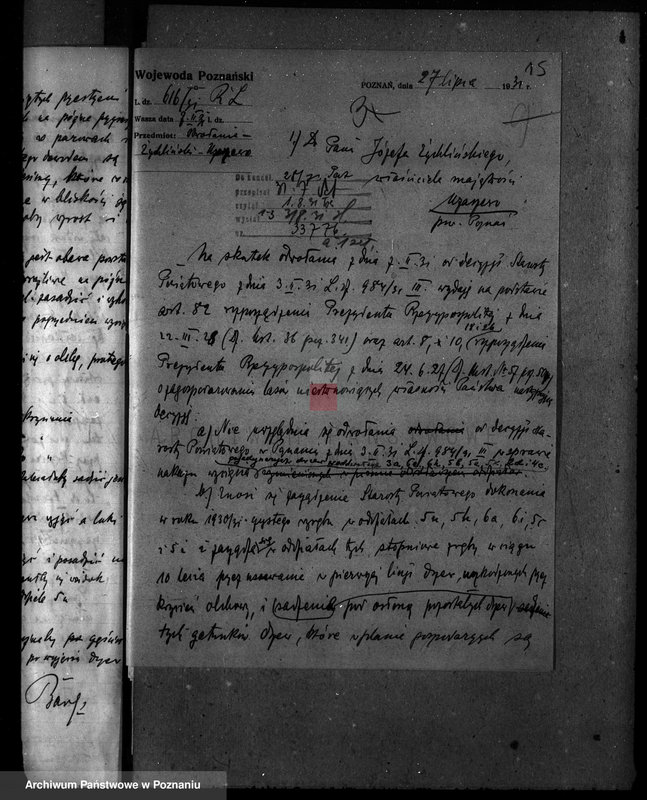 Obraz 20 z jednostki "Majętność leśna Uzarzewo powiat poznański"