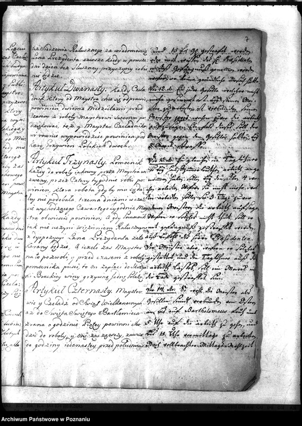 Obraz 11 z jednostki "C. Władze miejskie Poznania zatwierdzają cechowi cieśli poznańskich artykuły statutowe."