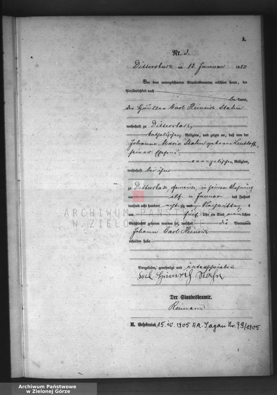 Obraz 6 z jednostki "[Księga aktów urodzeń]"