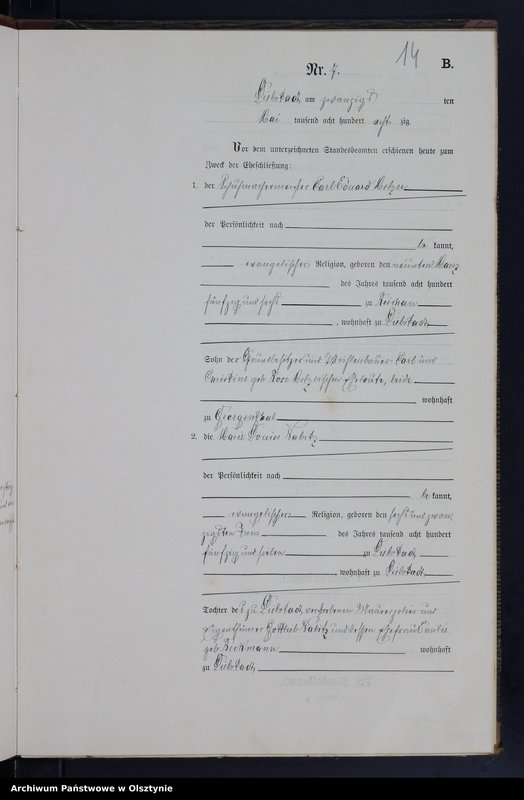 image.from.unit.number "Heiraths-Neben-Register Nr 1 - 23"