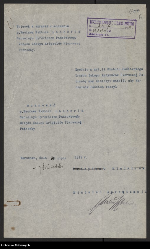 image.from.unit.number "Nominacje i dymisje w Państwowym Urzędzie Zakupu Artykułów Pierwszej Potrzeby; Państwowym Urzędzie Zbożowym; Urzędzie Walki z Lichwą i Spekulacją"
