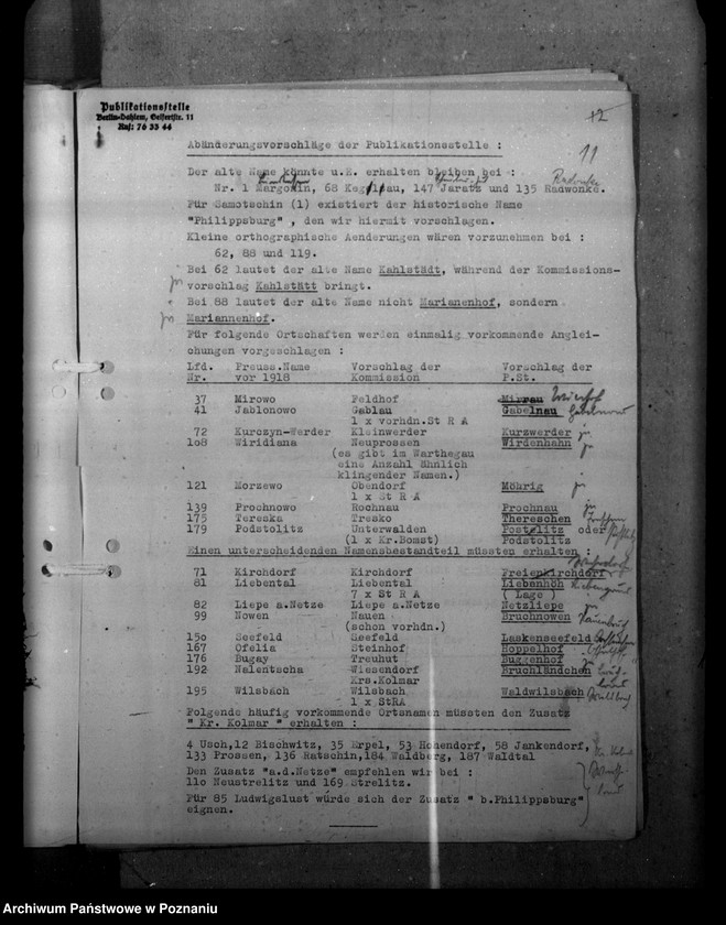 Obraz 15 z jednostki "Ortsnamenänderung Kreis Kolmar - Chodzież"