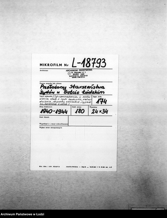 Obraz 2 z jednostki "[Sprawozdania i zestawienia statystyczne: ruch ludności, zatrudnienie, choroby zakaźne, wypadki, kontrole i inne]"