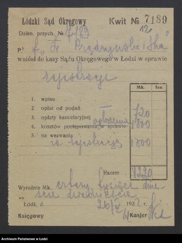 Obraz 14 z jednostki "Dom Agenturowo-Handlowy Zygmunt Prądzyński i Spółka - sprzedaż towarów własnych i towarów firm reprezentowanych"