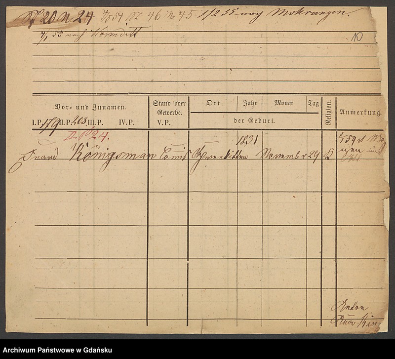 image.from.unit.number "Karty meldunkowe: Königsbeck - Koewius"