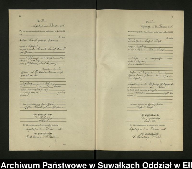 image.from.unit.number "[Sterbe - Register (Neben - Register) Standesamt Angerburg einschl. der Bezirke Gr. Strengeln, Kehlen und Prinowen]"