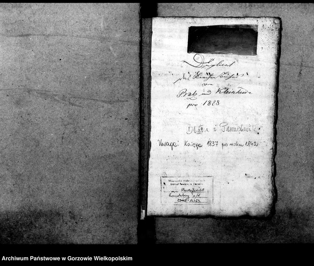 image.from.unit.number "Duplikate der Kirchenbücher von Balz: Balz (Białcz), Kleinheide Pszczelnik)"