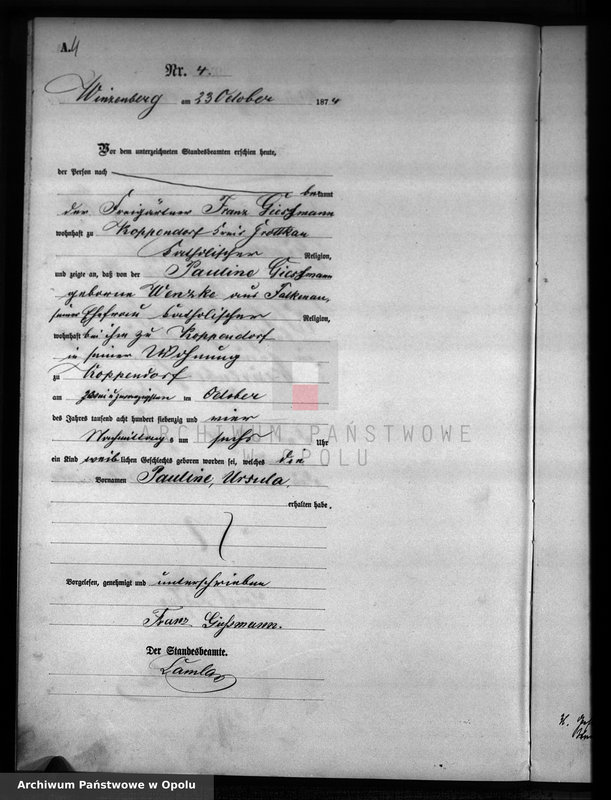 image.from.unit.number "Geburts-Haupt-Register für des Standes Amt Winzenberg 1874"