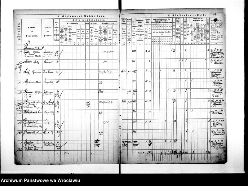image.from.unit.number "Klassensteuerrolle nebst Eikommens - Nachweisung"